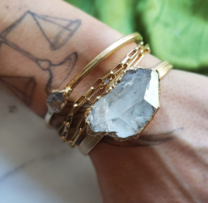 Herkimer Quartz Cuff Bracelet Bracelet Shop Dreamers of Dreams