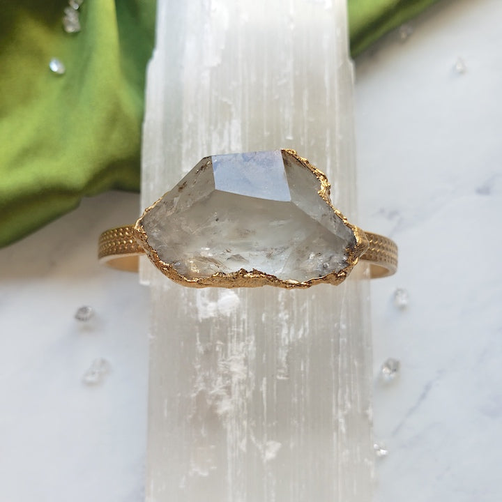 Herkimer Quartz Cuff Bracelet Bracelet Shop Dreamers of Dreams