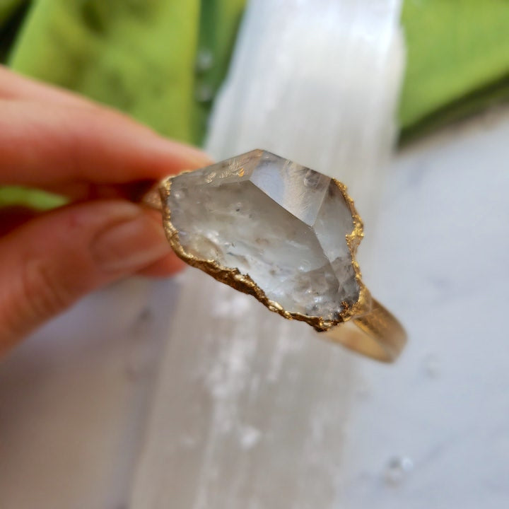 Herkimer Quartz Cuff Bracelet Bracelet Shop Dreamers of Dreams