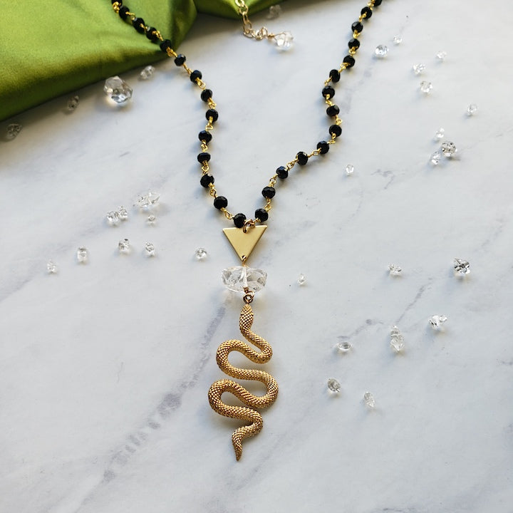 Gold Snake Protection Necklace Necklace Shop Dreamers of Dreams