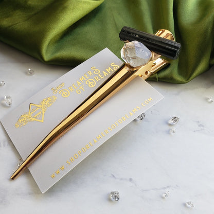 Black Tourmaline Hair Clip Hair Clip Shop Dreamers of Dreams