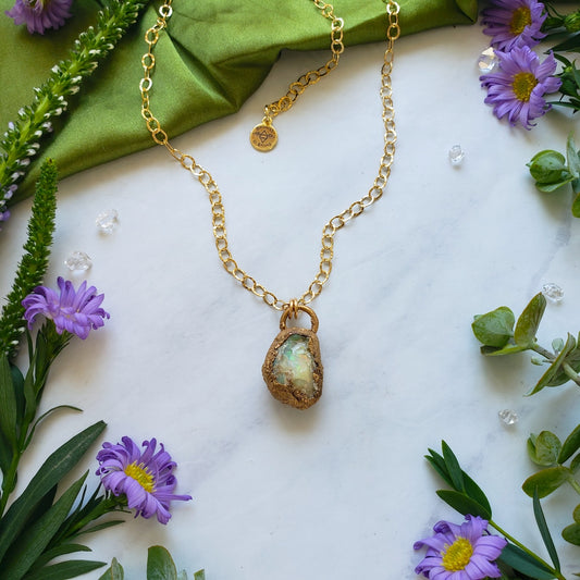 Raw Opal Nugget Necklace