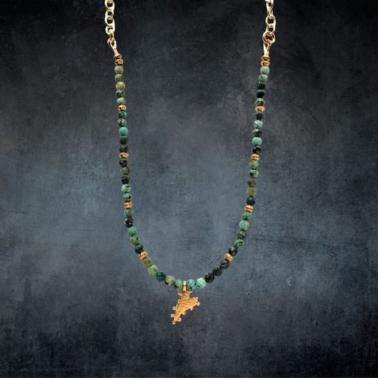 Chrysocolla Heart Charm Necklace Necklace Shop Dreamers of Dreams