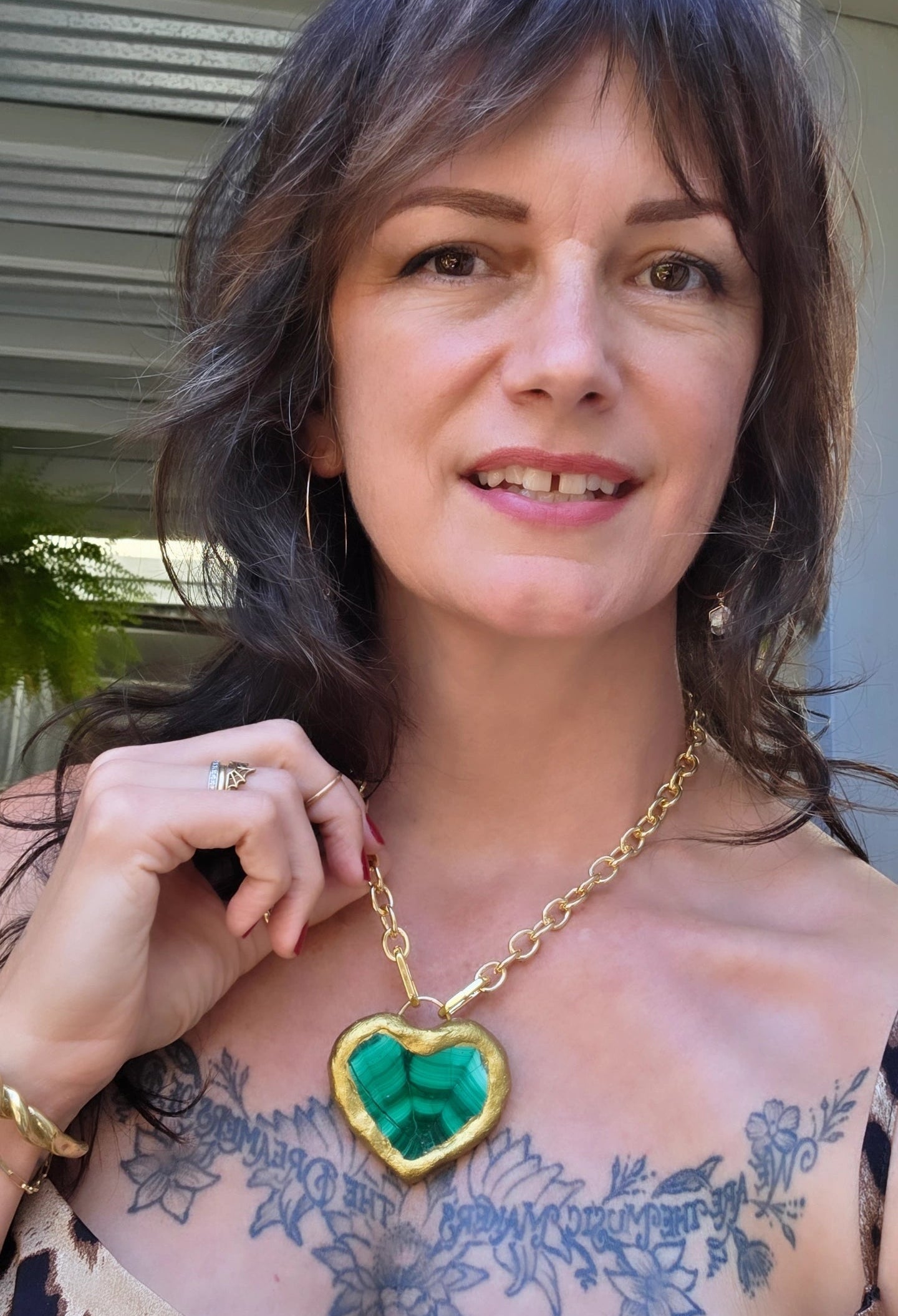 Malachite Heart Courage Necklace Necklace Shop Dreamers of Dreams