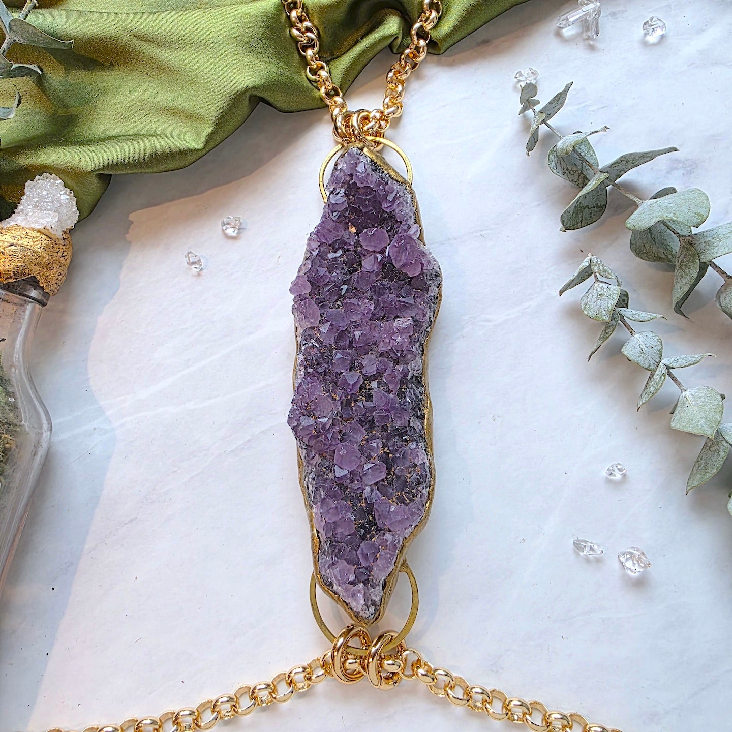 Amethyst Druzy Body Necklace