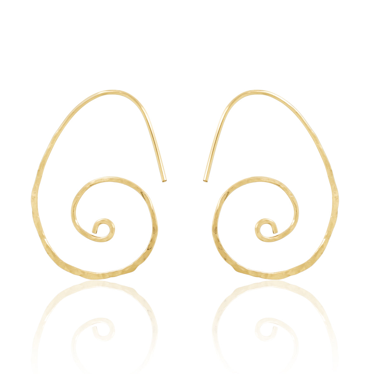 Gold Sacred Spiral Hoops Earrings Shop Dreamers of Dreams