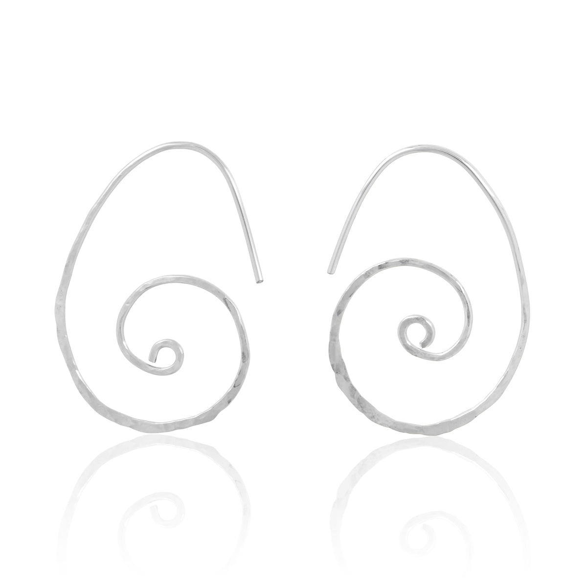 Silver Sacred Spiral Hoops Earrings Shop Dreamers of Dreams