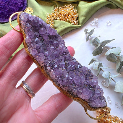 Amethyst Druzy Body Necklace