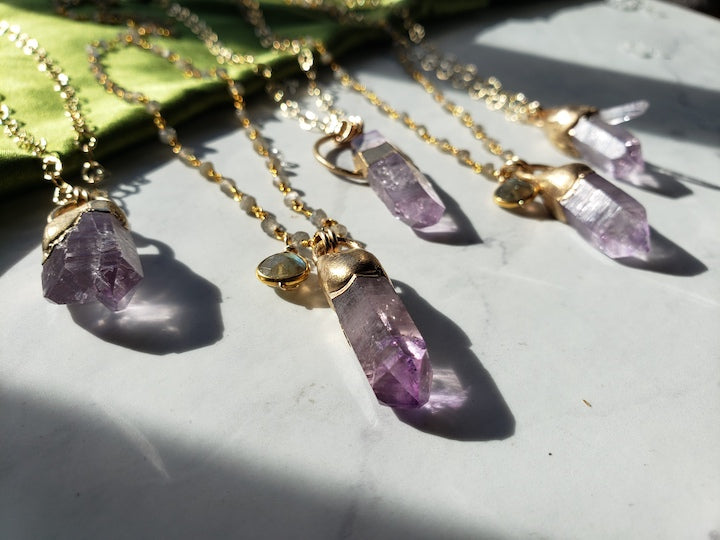 Mini Amethyst Point Necklace Necklace Shop Dreamers of Dreams