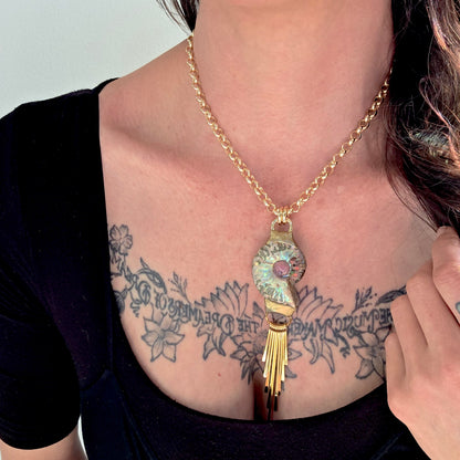 Ammonite Sacred Spiral Necklace