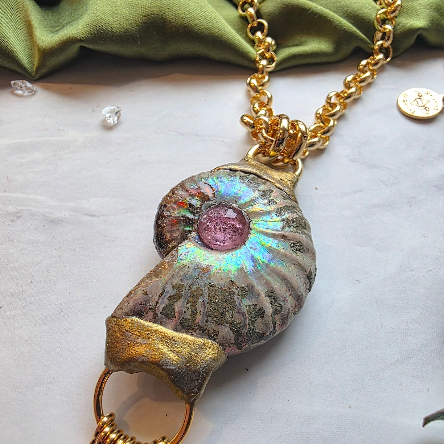 Ammonite Sacred Spiral Necklace