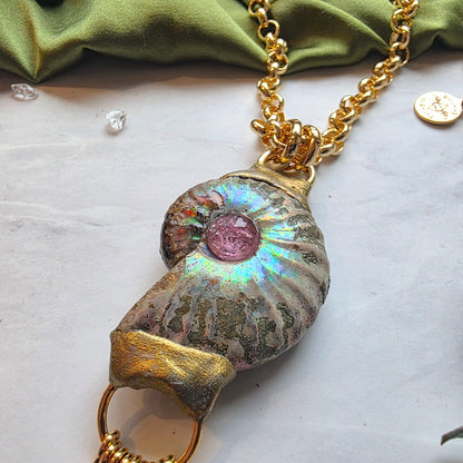 Ammonite Sacred Spiral Necklace