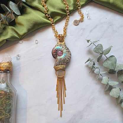 Ammonite Sacred Spiral Necklace