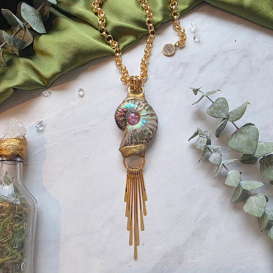 Ammonite Sacred Spiral Necklace