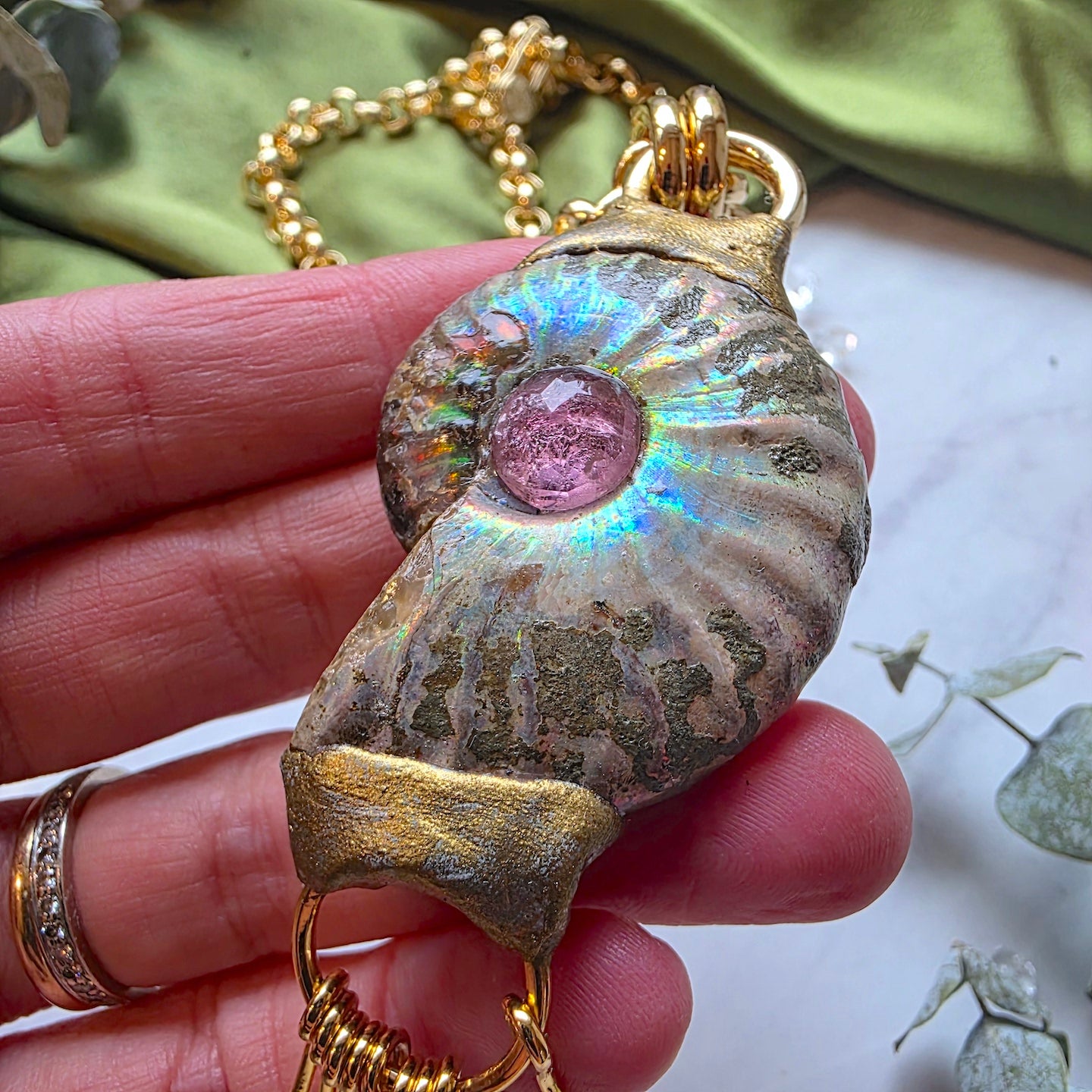 Ammonite Sacred Spiral Necklace