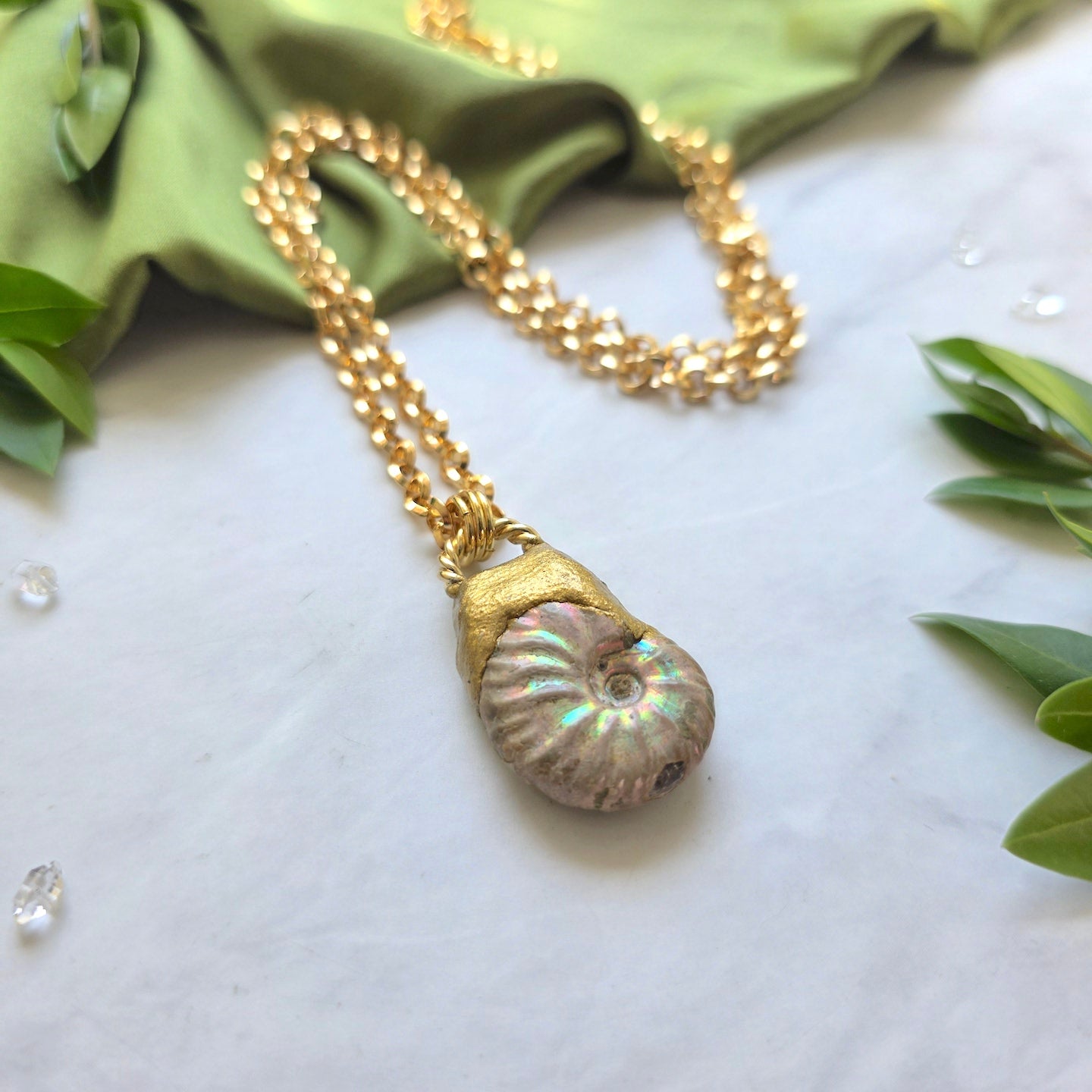 Ammonite Sacred Spiral Necklace