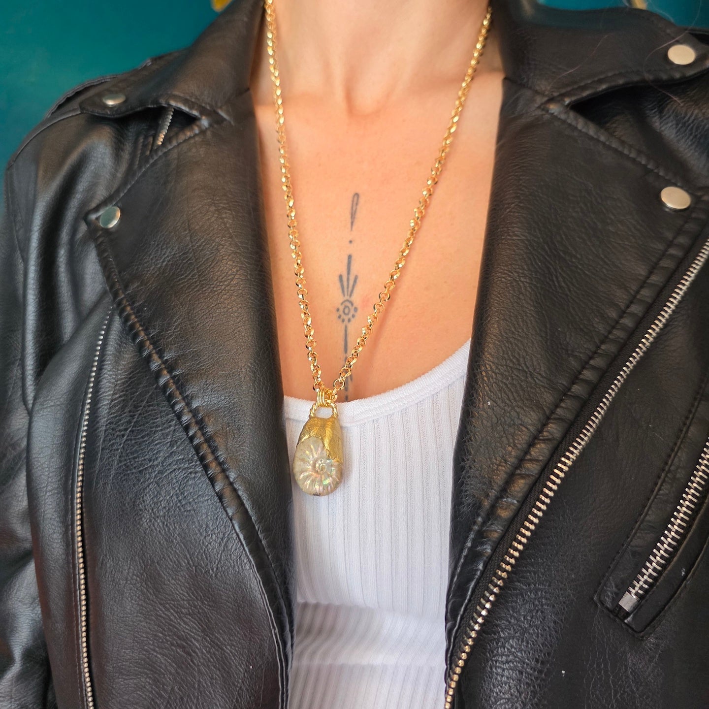 Ammonite Sacred Spiral Necklace
