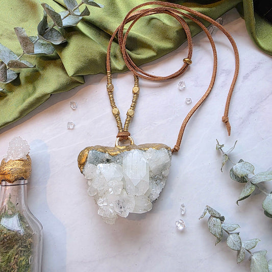 Apophyllite Heart Necklace