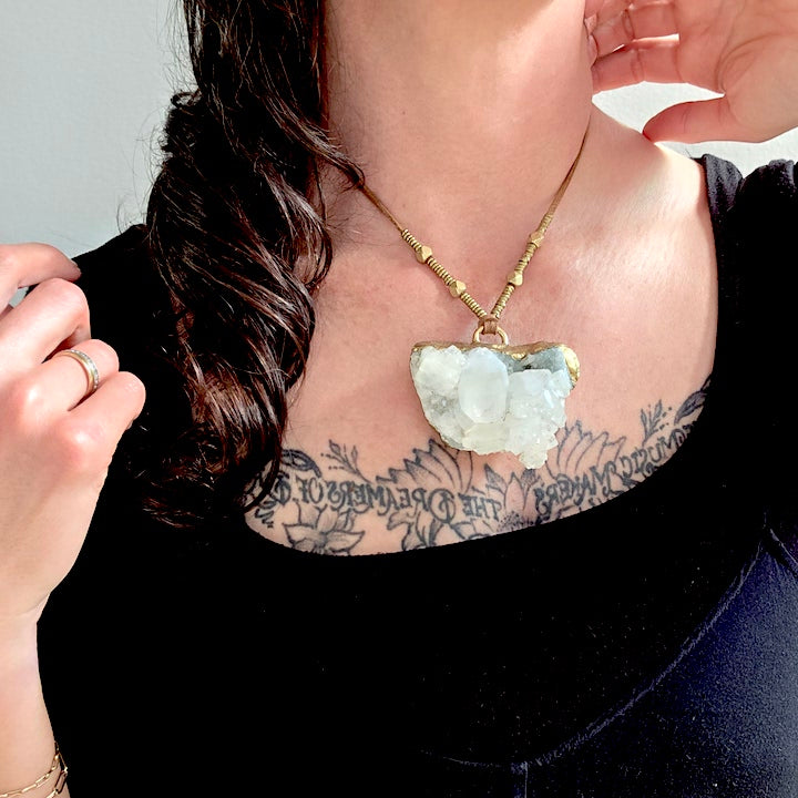 Apophyllite Heart Necklace Necklace Shop Dreamers of Dreams