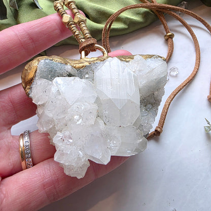 Apophyllite Heart Necklace