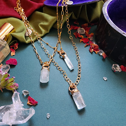 Raw Aquamarine Crystal Necklace Necklace Shop Dreamers of Dreams
