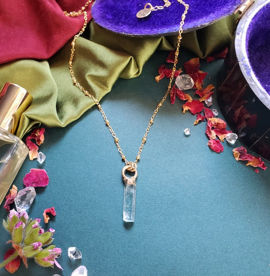 Raw Aquamarine Crystal Necklace Necklace Shop Dreamers of Dreams