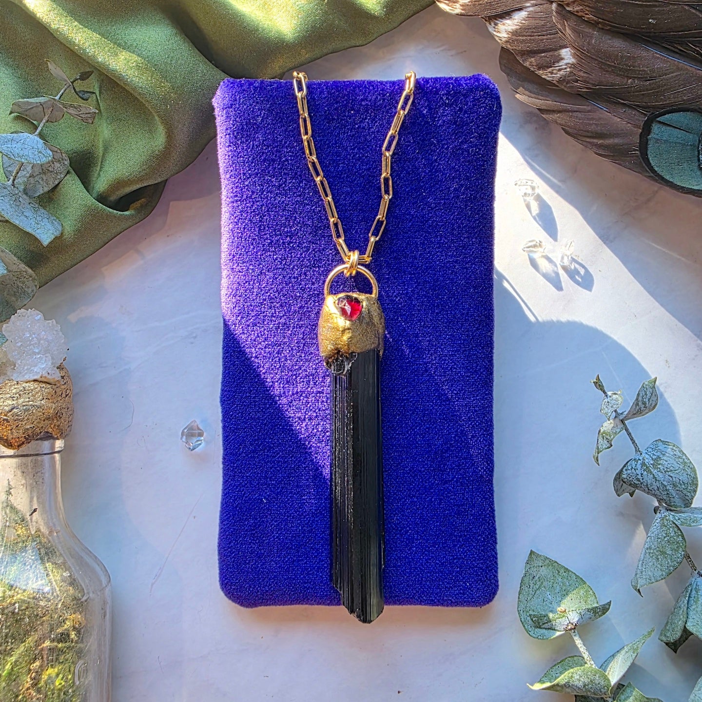 Black Tourmaline Protection Talisman Necklace Shop Dreamers of Dreams