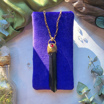 Black Tourmaline Protection Talisman Necklace Shop Dreamers of Dreams