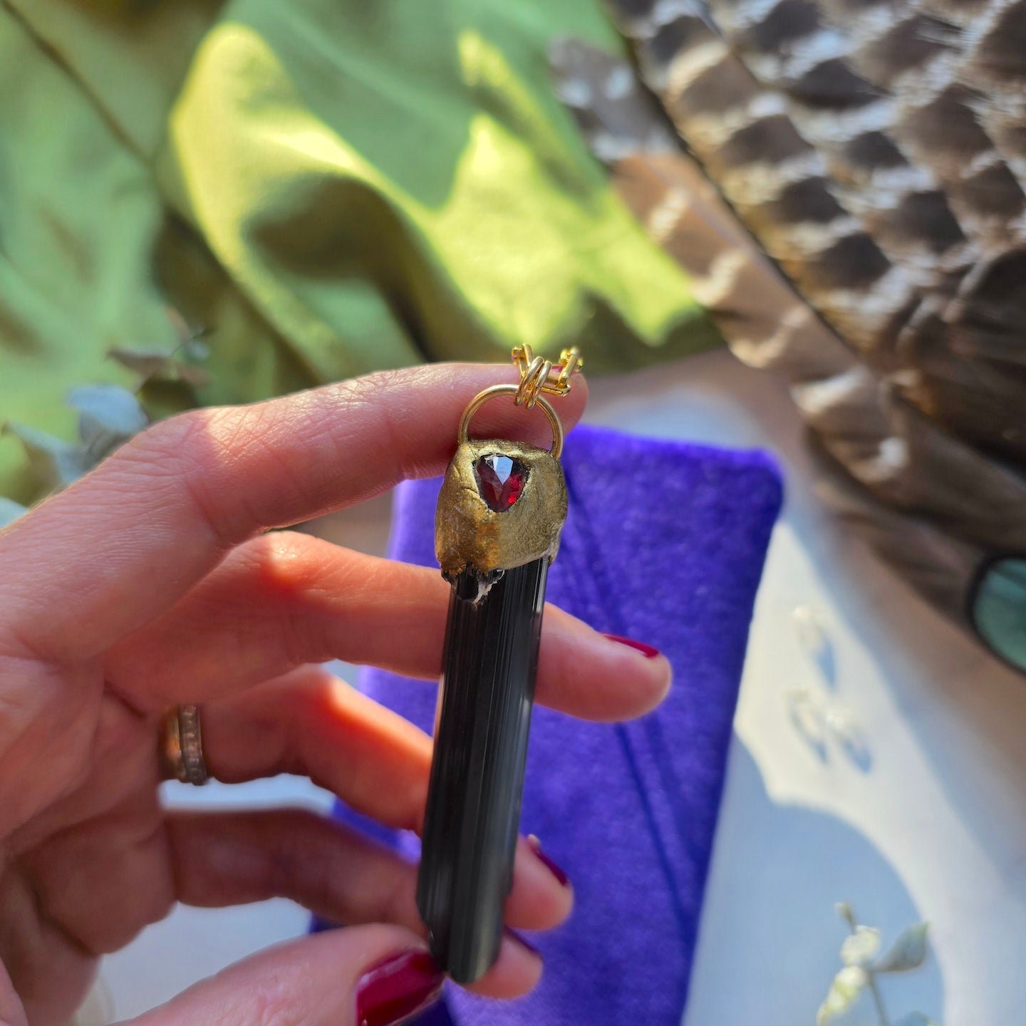 Black Tourmaline Protection Talisman Necklace Shop Dreamers of Dreams