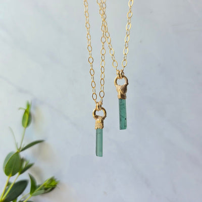 Blue Green Tourmaline Talisman Necklace Shop Dreamers of Dreams
