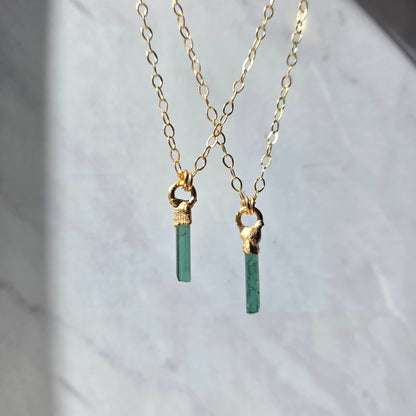 Blue Green Tourmaline Talisman