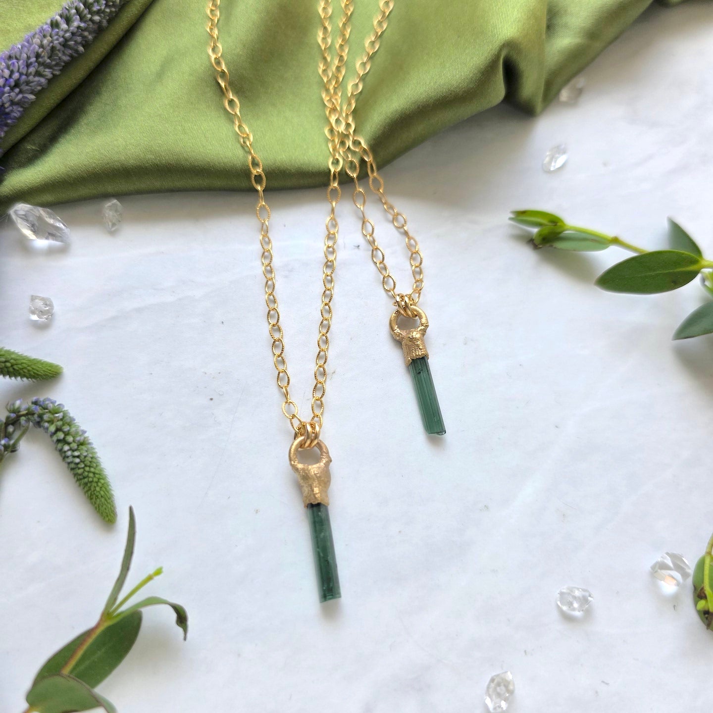 Blue Green Tourmaline Talisman