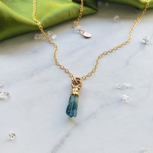 Blue Tourmaline Talisman Necklace Shop Dreamers of Dreams