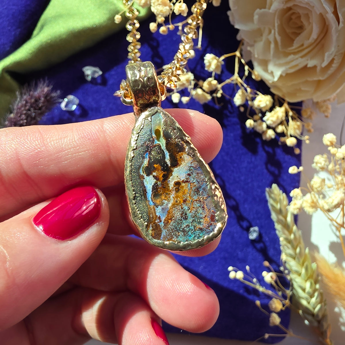 Boulder Opal River Necklace