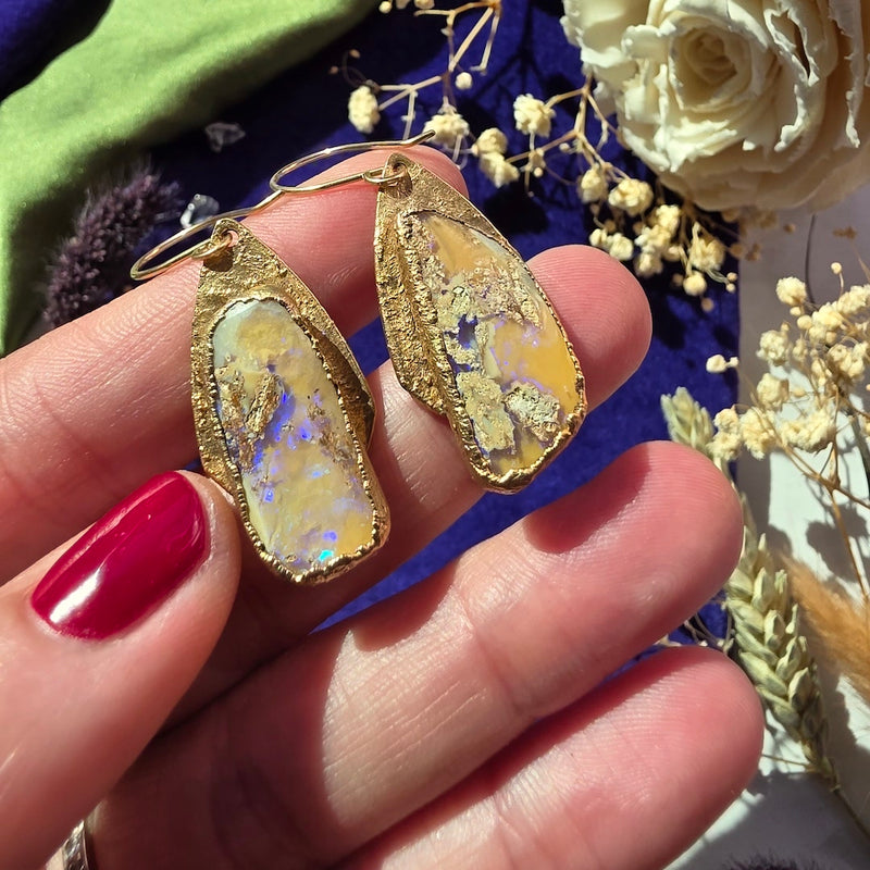 Boulder Opal Drop Earrings Earrings Shop Dreamers of Dreams