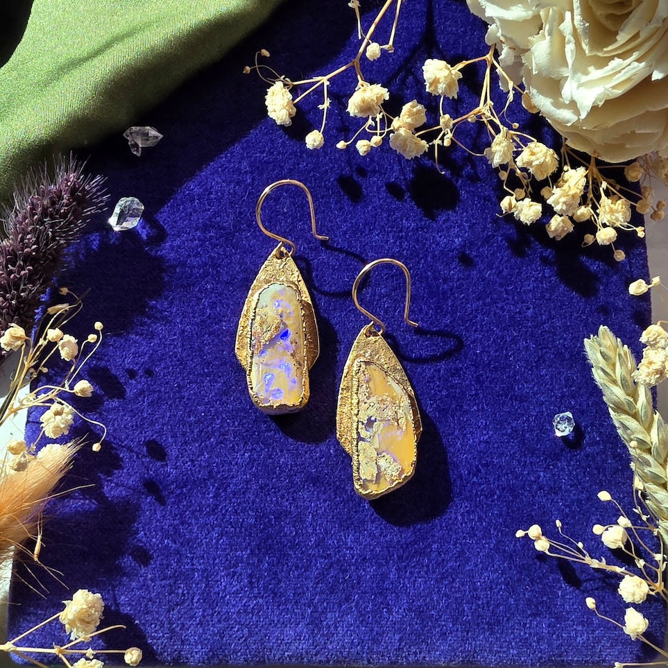 Boulder Opal Drop Earrings Earrings Shop Dreamers of Dreams