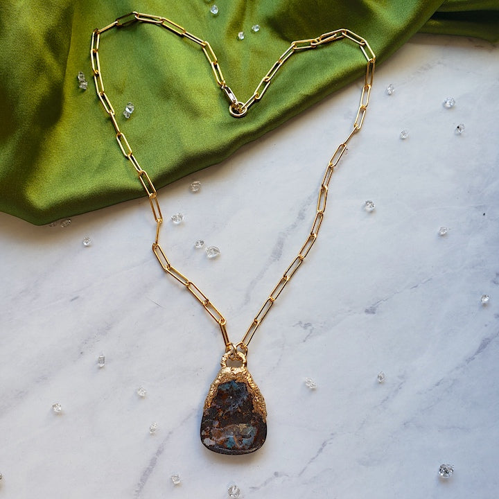 Boulder Opal Balance Necklace Necklace Shop Dreamers of Dreams