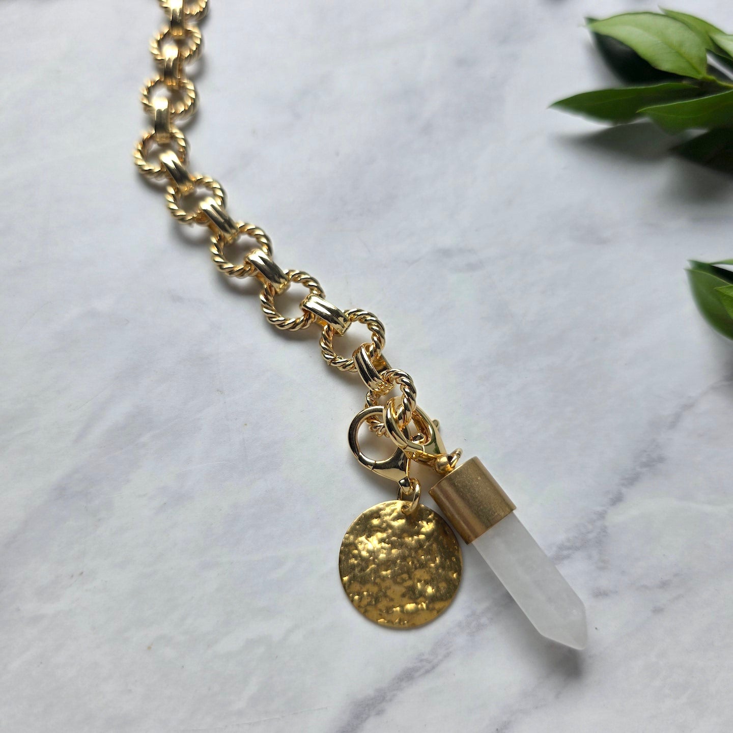 Moon + Crystal Drape Chain Belt | Gold Talisman Waist Jewelry