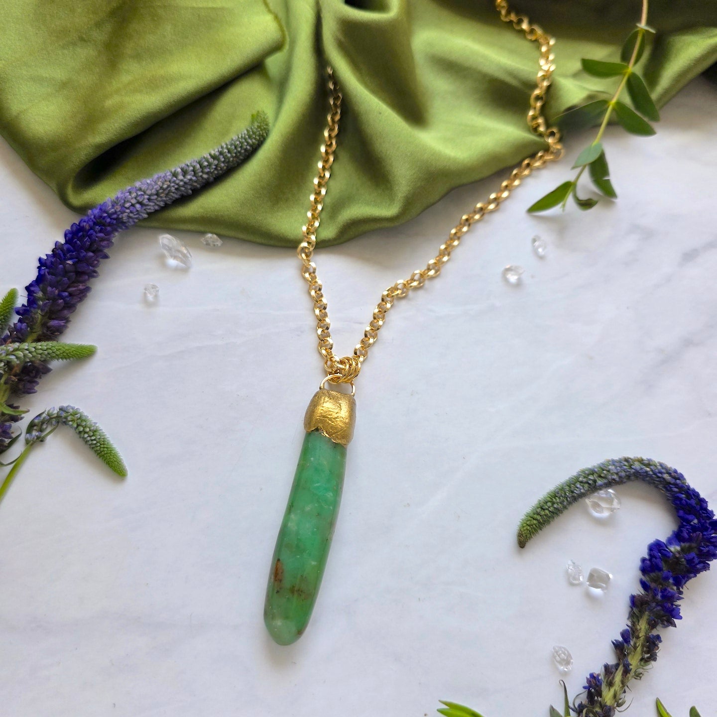 Chrysoprase Heart Song Necklace Necklace Shop Dreamers of Dreams