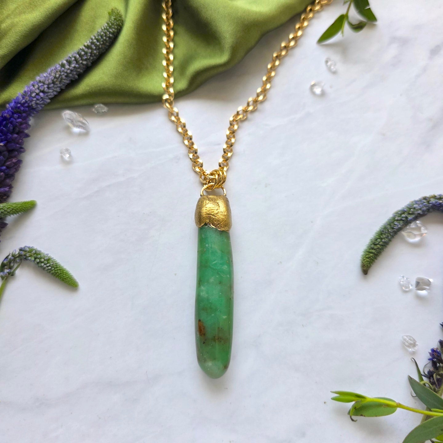 Chrysoprase Heart Song Necklace Necklace Shop Dreamers of Dreams