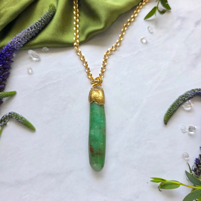 Chrysoprase Heart Song Necklace Necklace Shop Dreamers of Dreams