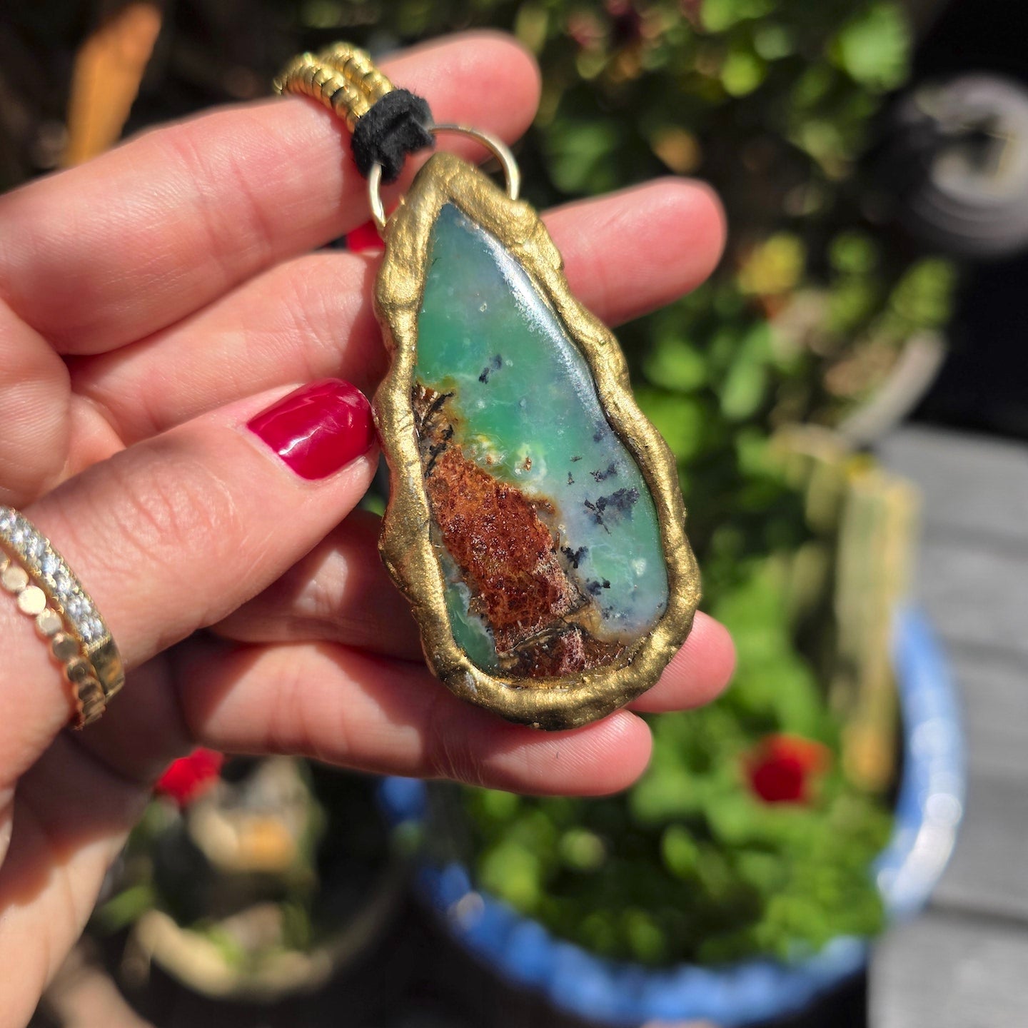 Chrysoprase Divine Yin Yang Pendant Necklace Shop Dreamers of Dreams