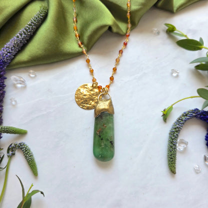 Chrysoprase Moon Song Necklace Necklace Shop Dreamers of Dreams