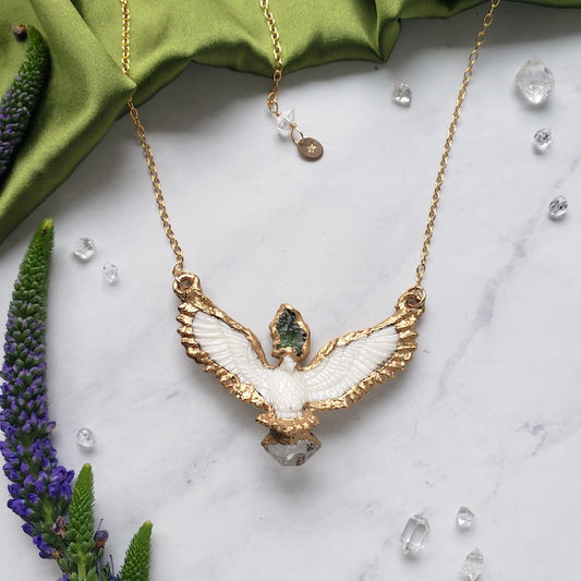 Moldavite Bird of Prey Necklace Necklace Shop Dreamers of Dreams