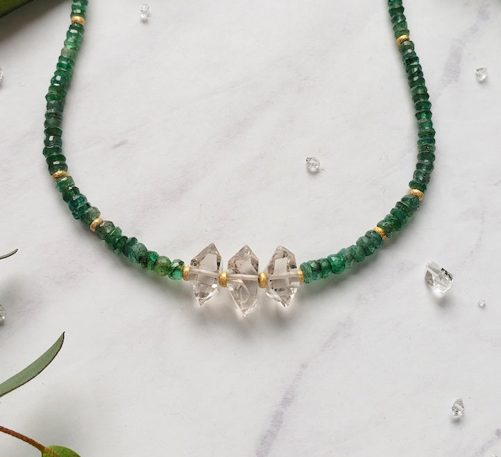 Emerald Trinity Necklace Necklaces Shop Dreamers of Dreams