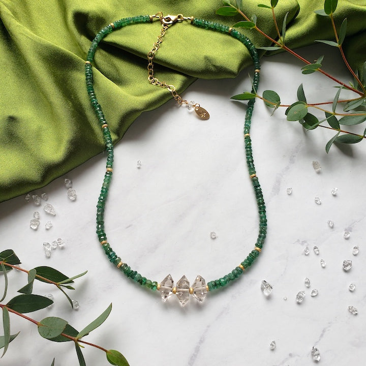 Emerald Trinity Necklace Necklaces Shop Dreamers of Dreams