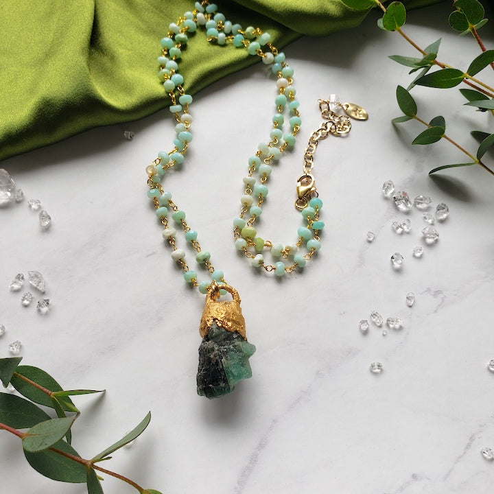 Raw Emerald Keepsake Necklace Necklaces Shop Dreamers of Dreams