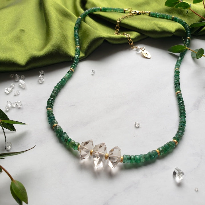 Emerald Trinity Necklace Necklaces Shop Dreamers of Dreams