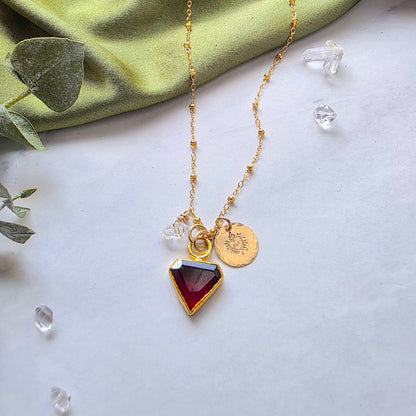 Garnet Hierophant Pendant Necklace Necklace Shop Dreamers of Dreams