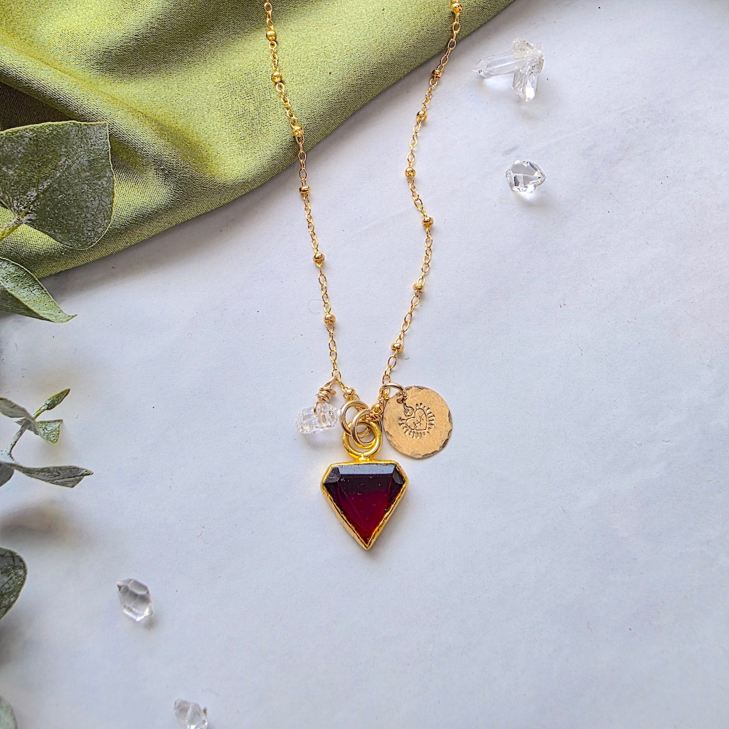 Garnet Hierophant Pendant Necklace Necklace Shop Dreamers of Dreams